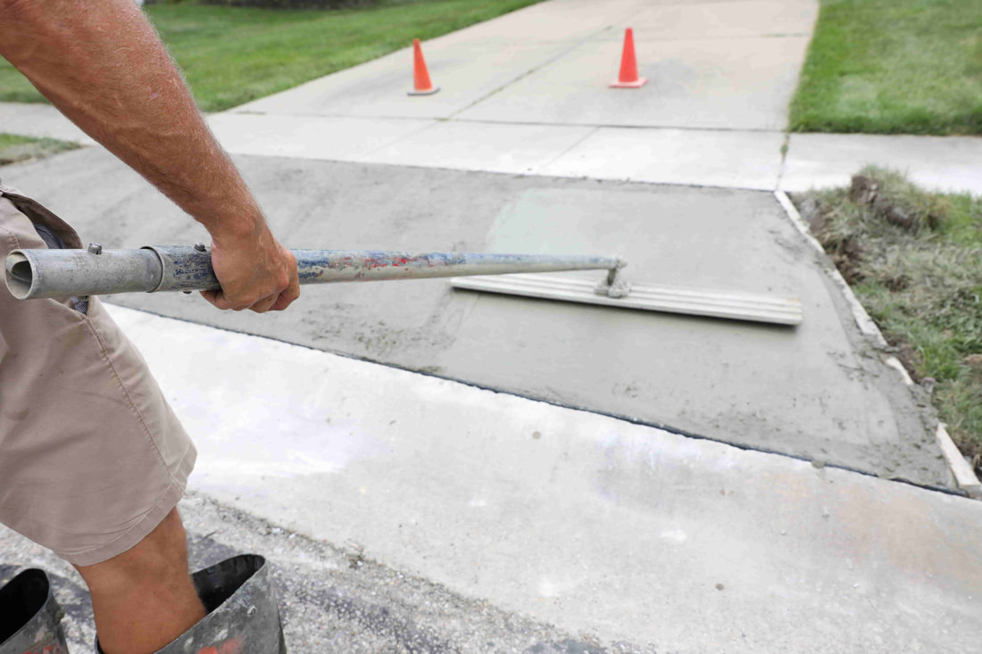 A concrete repair being performed on our client's sidewalk. This photo was taken just outside of downtown Vancouver. 